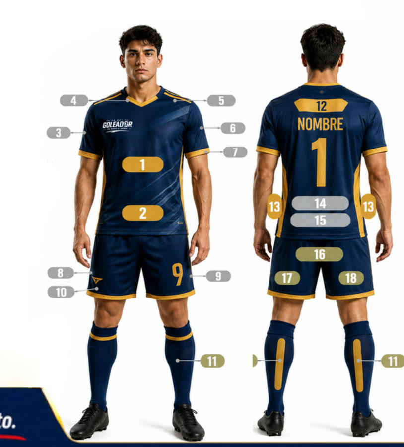 En el uniforme